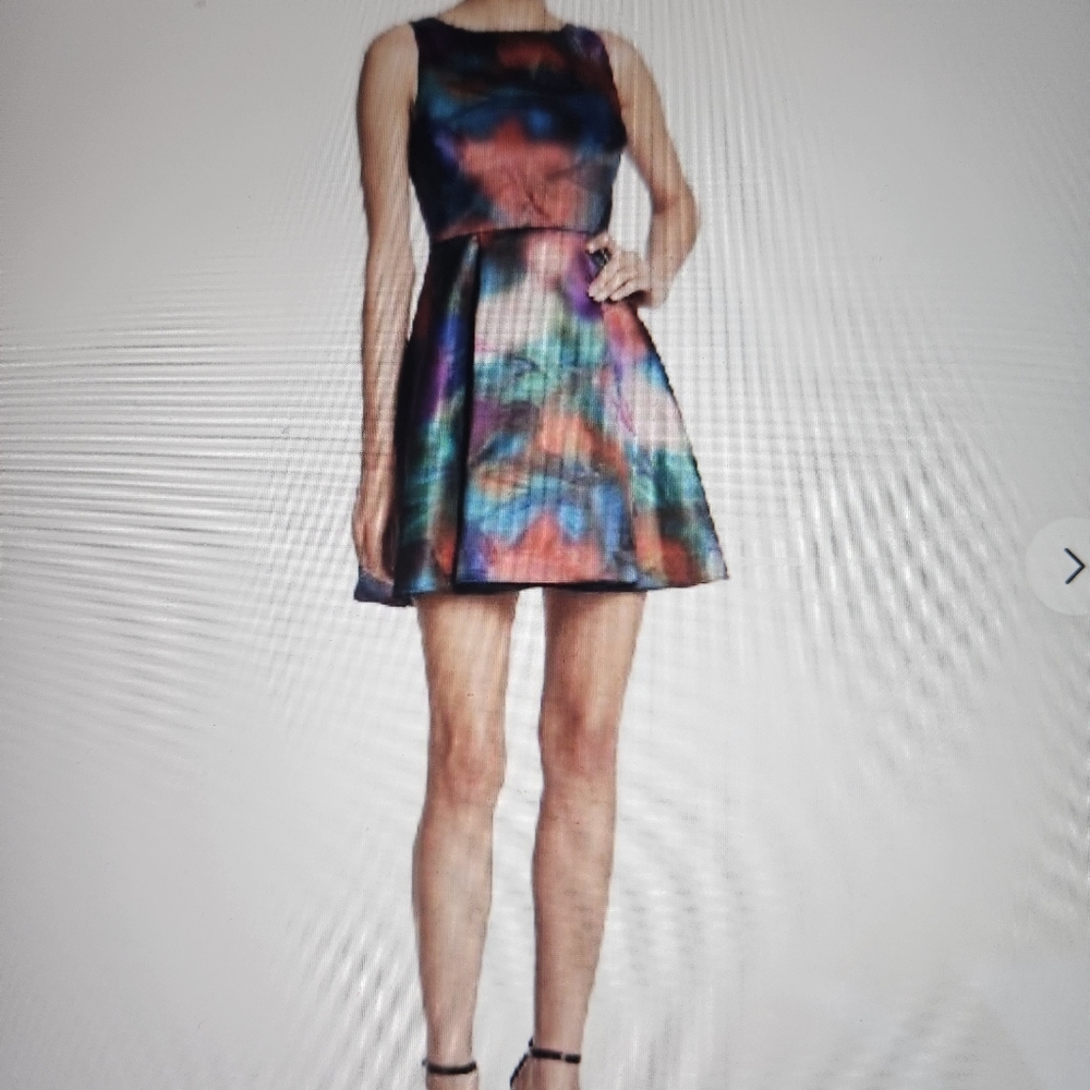 NWT ALICE + OLIVIA BELLA EMERY FLORAL WATERCOLOR CO KTAIL DRESS SZ 12